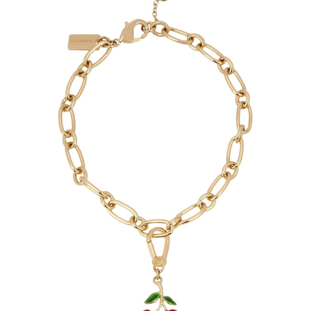 Coach Gold Cherry Keychain - NWT - Picture 3 of 5